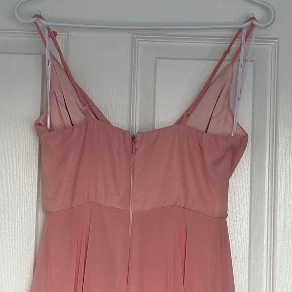Lulus “All About Love” size small coral rose chiffon - Picture 5 of 8
